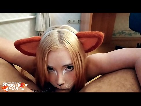 ❤️ Nilunok ni Kitsune ang titi at cum sa kanyang bibig ❤️ dekalidad na sex sa amin ☑